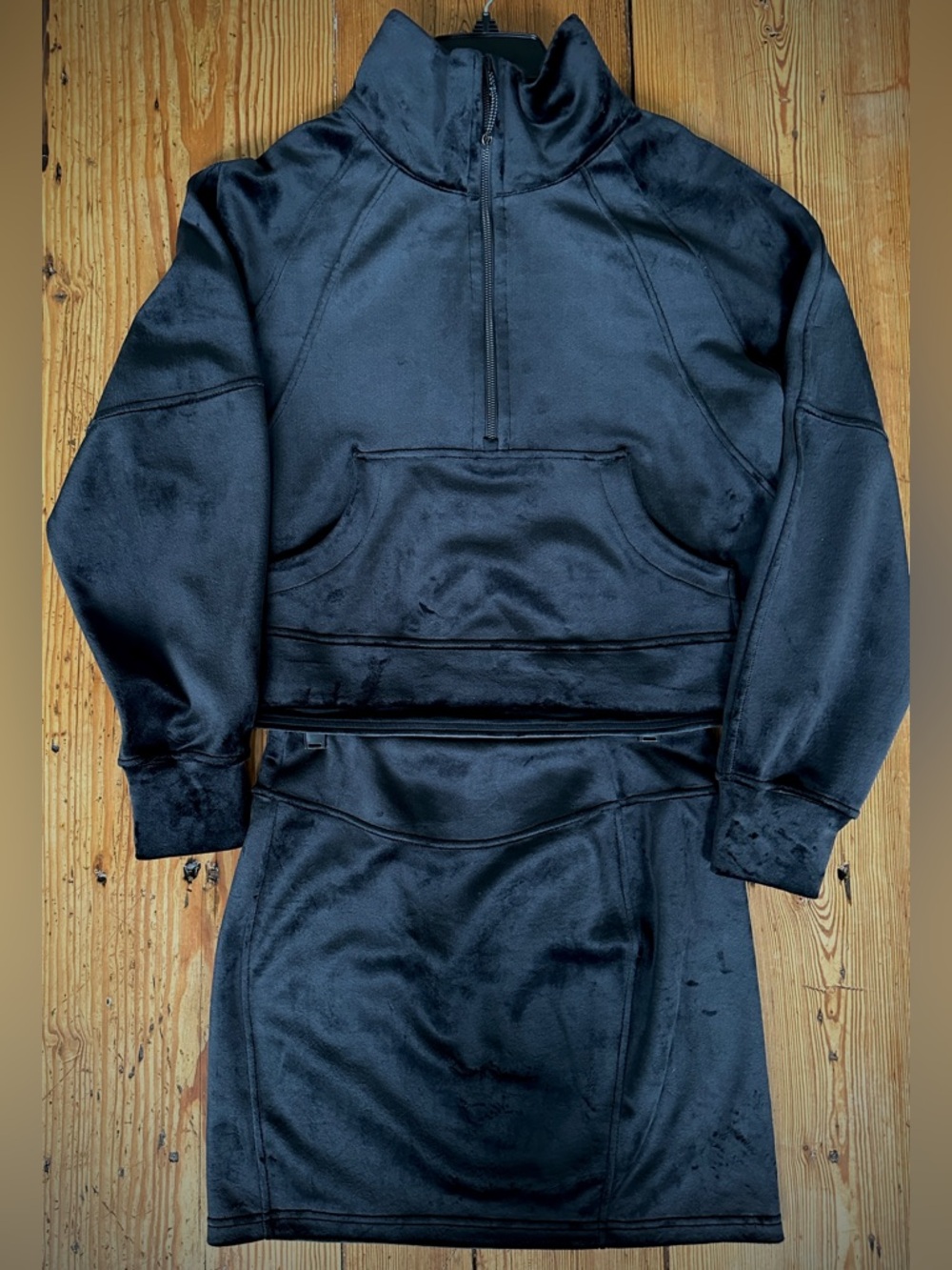 Lululemon Athletica Black Velour Set